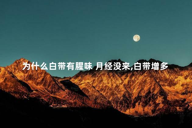 为什么白带有腥味 月经没来,白带增多,内裤湿